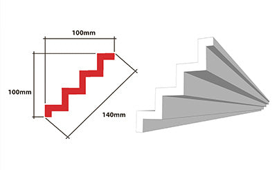 EPS – 3Step 140mm Cornice 2m
