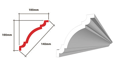 EPS – Apollo140mm Cornice 2m